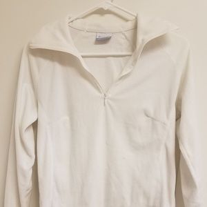 Columbia White Quarter Zip Sweater Size Medium